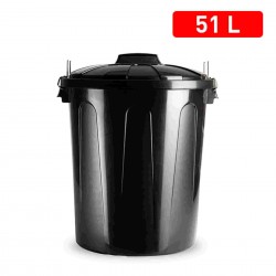 CASAL/BIDONE PLASTIC FORTE NERO LITRI 51