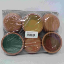 CASAL/ SET 6PZ CIOTOLINE IN TERRACOTTA MULTICOLOR