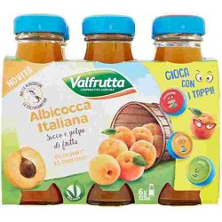 SUCCHI VALFRUTTA BOTT.ALBICOCCA DA ML.125 PZ.6