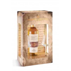 LIQUORE GRAPPA BARRICATA 50 CL. 2 CALICI