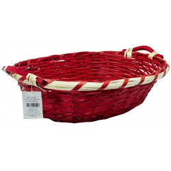 CESTA OVALE LIVIA FASCIA ROSSA CM52/56X42H13